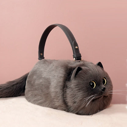 Bolso de mujer con forma de gato, hecho a mano y muy bonito