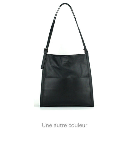 Sac fourre-tout simple et délicat en cuir de vachette première couche pour femme