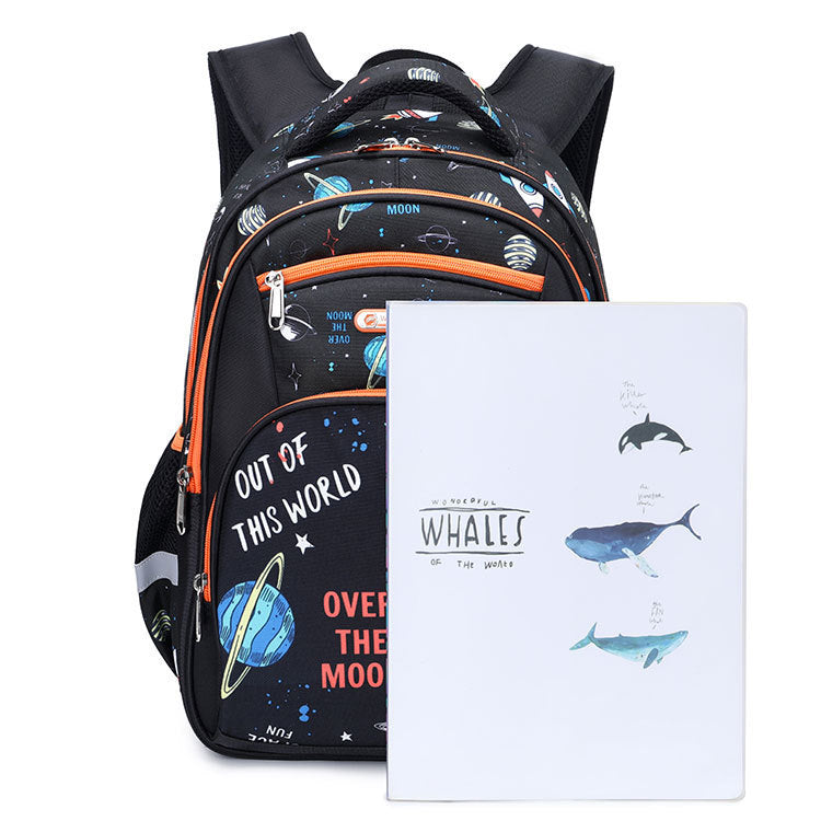 Primary School Boys Large Capacity Children's Backpack Space Schoolbag