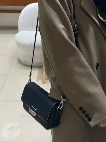 Bolso de hombro de piel de vaca para mujer