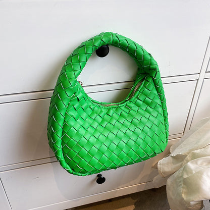 Woven Tote Cute Solid Color Fashion All-match Handbag