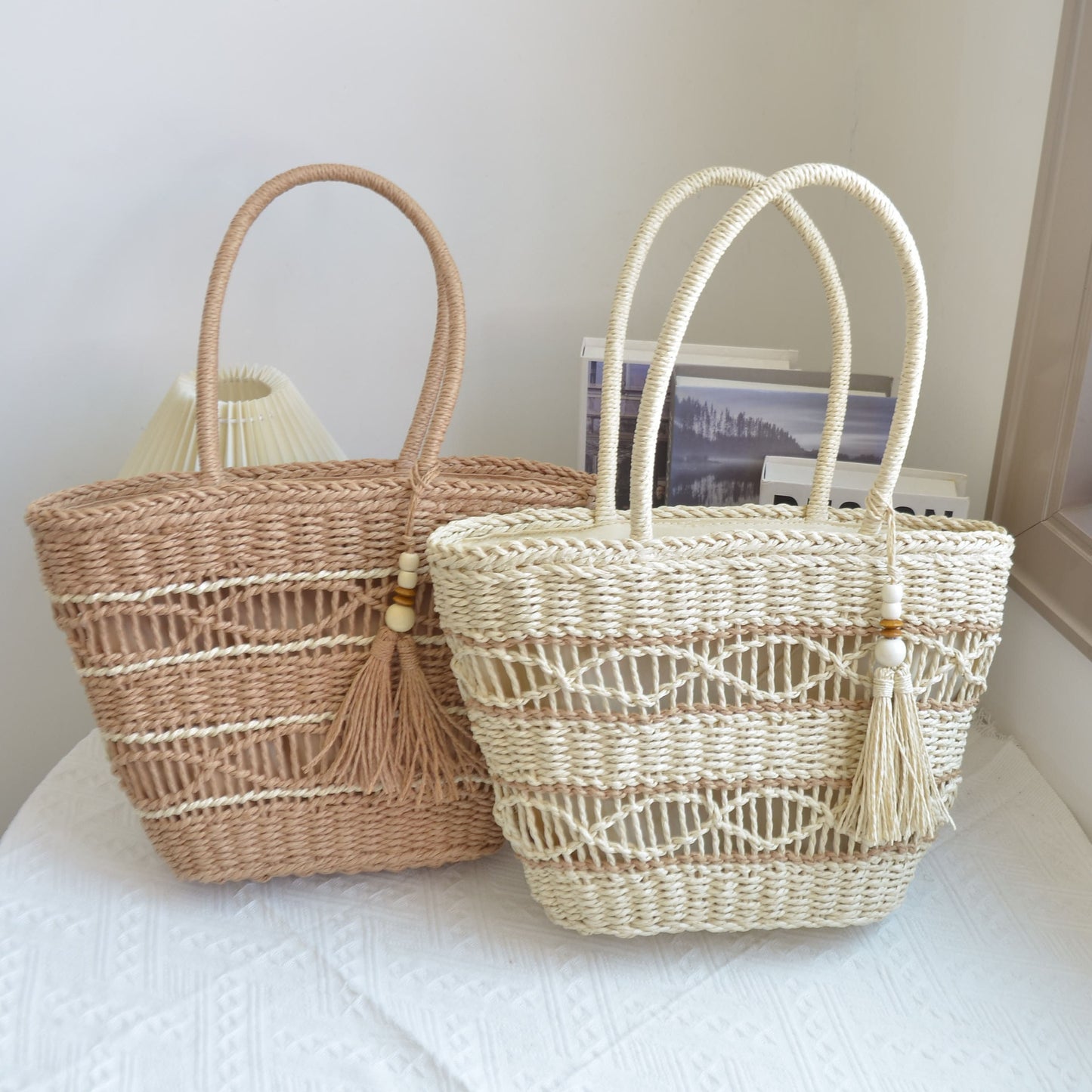 New Paper String Hand-woven Straw Bag