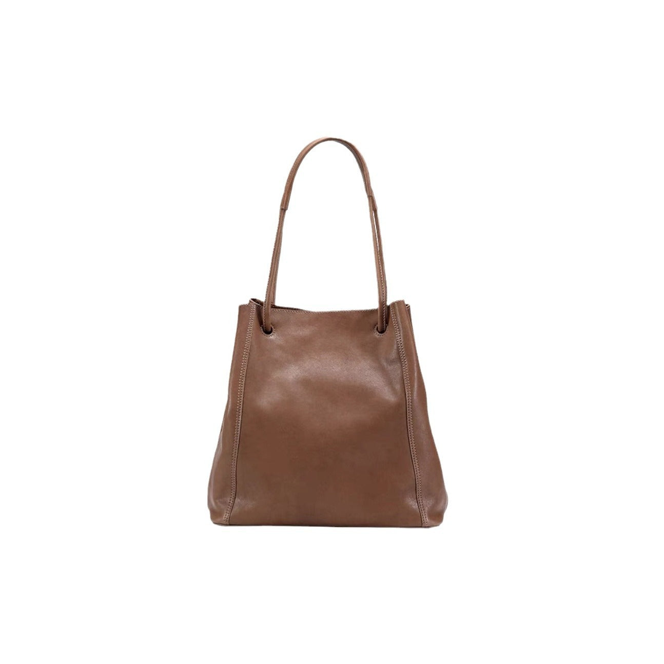 Sac seau en cuir souple pour femme en cuir véritable à bandoulière