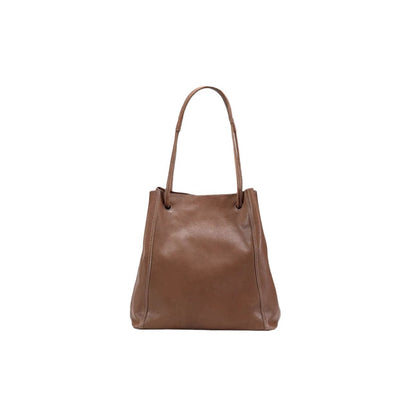 Sac seau en cuir souple pour femme en cuir véritable à bandoulière