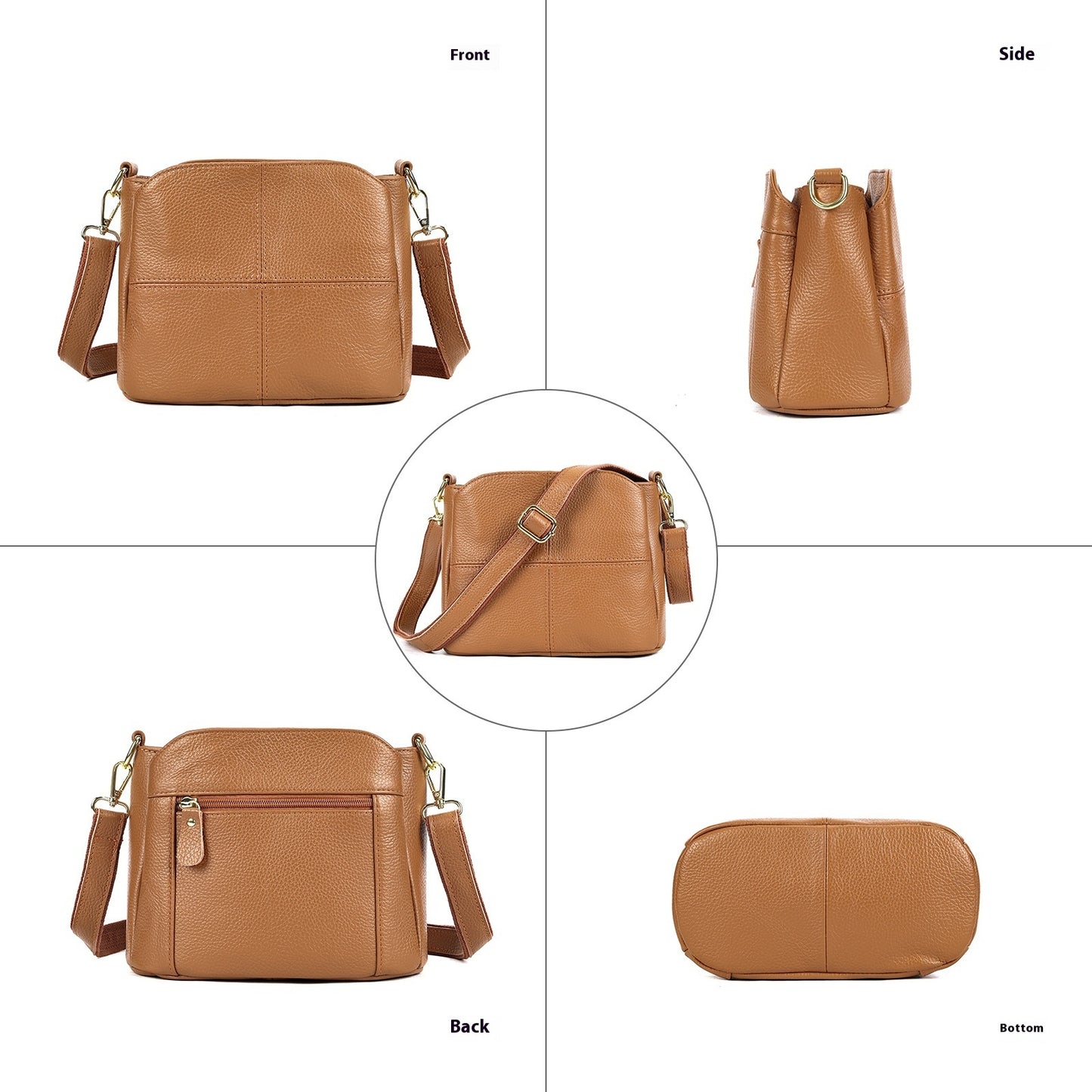 Genuine Leather Ladies Bag Casual Shoulder Messenger Bag