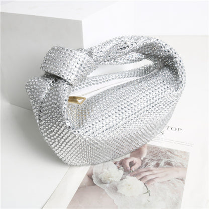 Sac à bandoulière noué sous les bras avec strass pour femme