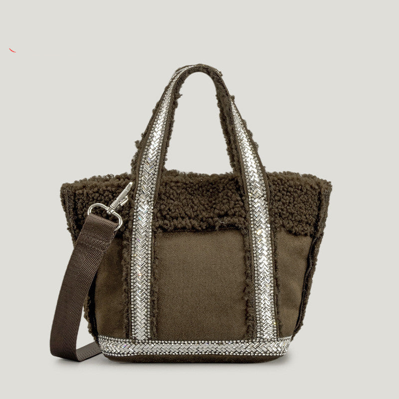 Sac seau en laine pour femme, design spécial, automne et hiver