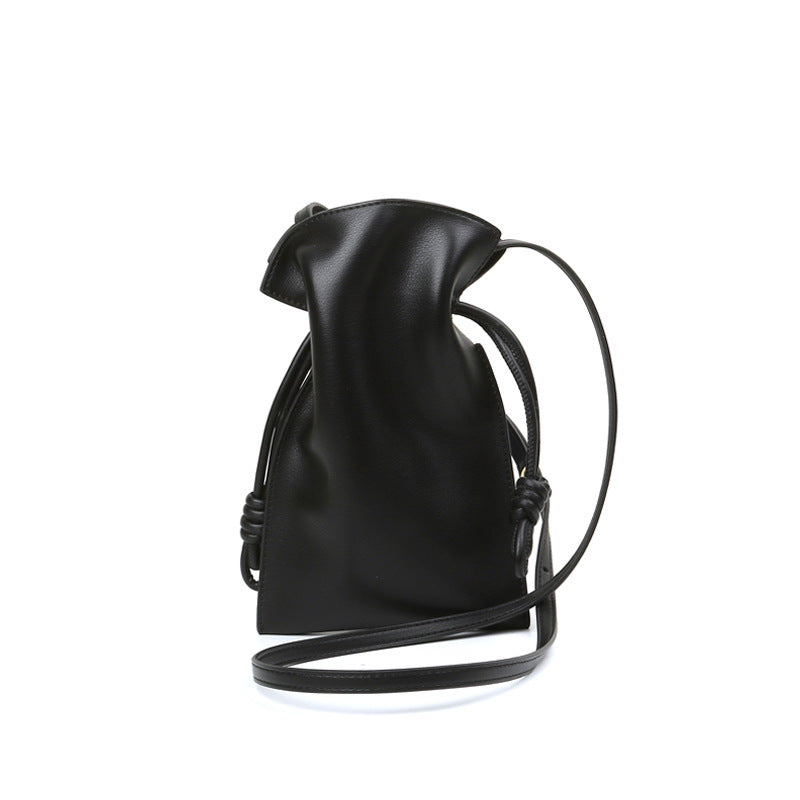 Sac à main en cuir véritable pour femme, mini-portable et porte-bonheur, style coréen, nouvelle collection été