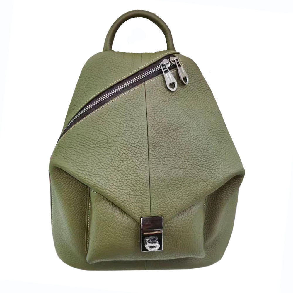 Sac à dos en cuir pour femme All-match Casual Soft Vachette