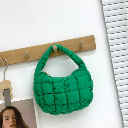 Sac à main à carreaux plissé à la mode pour femme