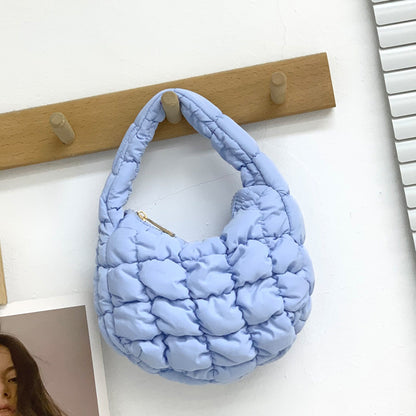 Sac à main à carreaux plissé à la mode pour femme