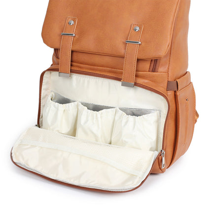 Sac à dos momie en cuir PU pour maman et bébé