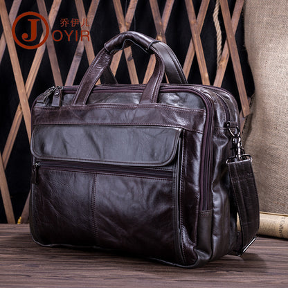 Business Men's 15.6 Inch Leather Computer Bag