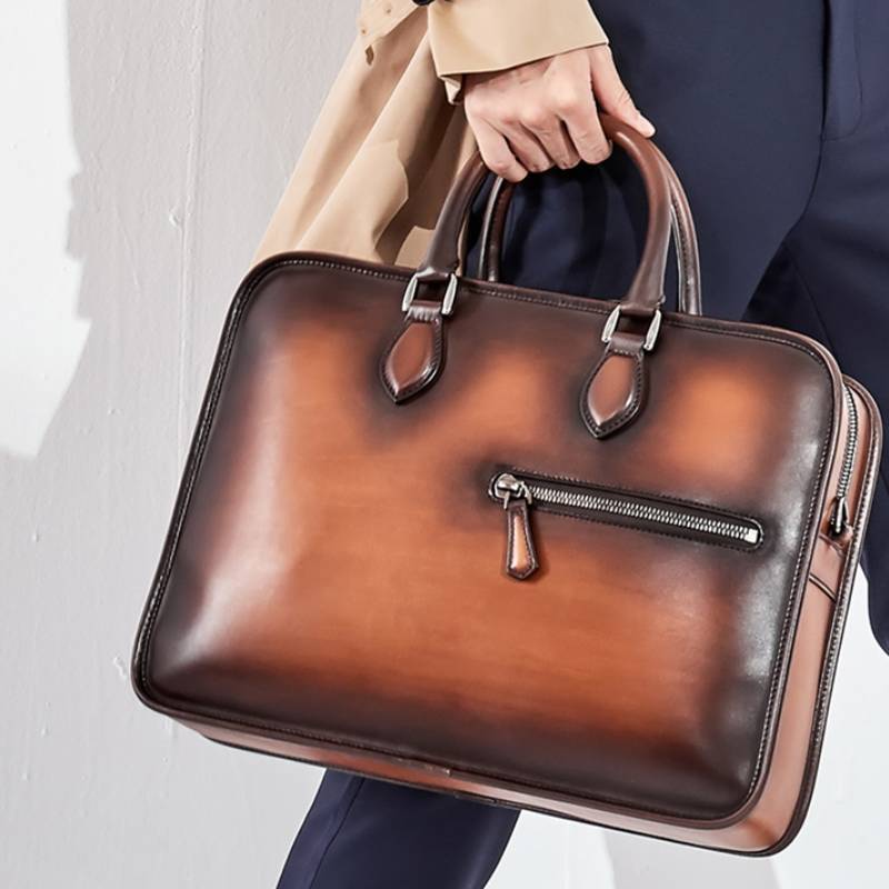 Hand-rubbed Vintage Business Bag