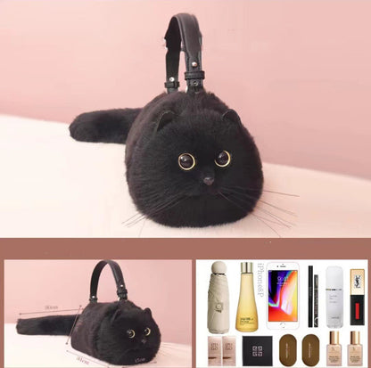 Bolso de mujer con forma de gato, hecho a mano y muy bonito