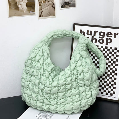 Sac à bandoulière plissé en nuage pour femme, grande capacité, léger