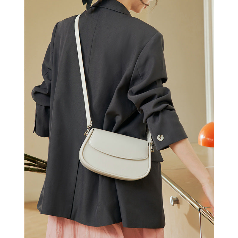 Fashion Underarm Bag Saddle Bag Crossbody Genuine Leather Bag