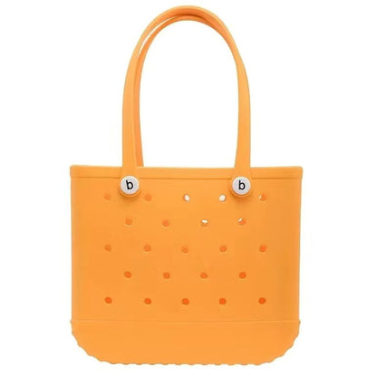 Rubber Women Bogg Bag Fashion Summer Pool Shoulder Handbag EVA Small Capacity Shopping Basket Female Makeup Tote Beach Jelly Bag