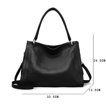 Sac à bandoulière simple en cuir de vachette pour femme