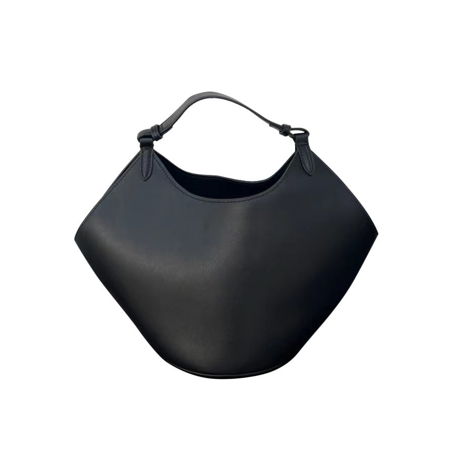 Sac seau en cuir de vache givré grande capacité en cuir véritable