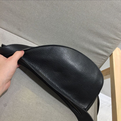 Bolso de hombro para mujer, accesorio de vestir hecho a mano con superficie de piel de vacuno auténtica retro