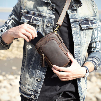 Vintage Cowhide Men's One-shoulder Messenger Bag