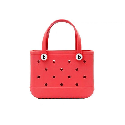 Rubber Women Bogg Bag Fashion Summer Pool Shoulder Handbag EVA Small Capacity Shopping Basket Female Makeup Tote Beach Jelly Bag