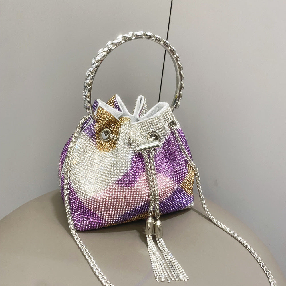 Sac à main européen et américain en diamant brillant pour femme