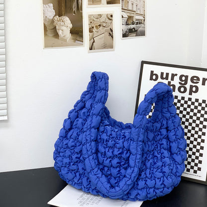 Sac à bandoulière plissé en nuage pour femme, grande capacité, léger