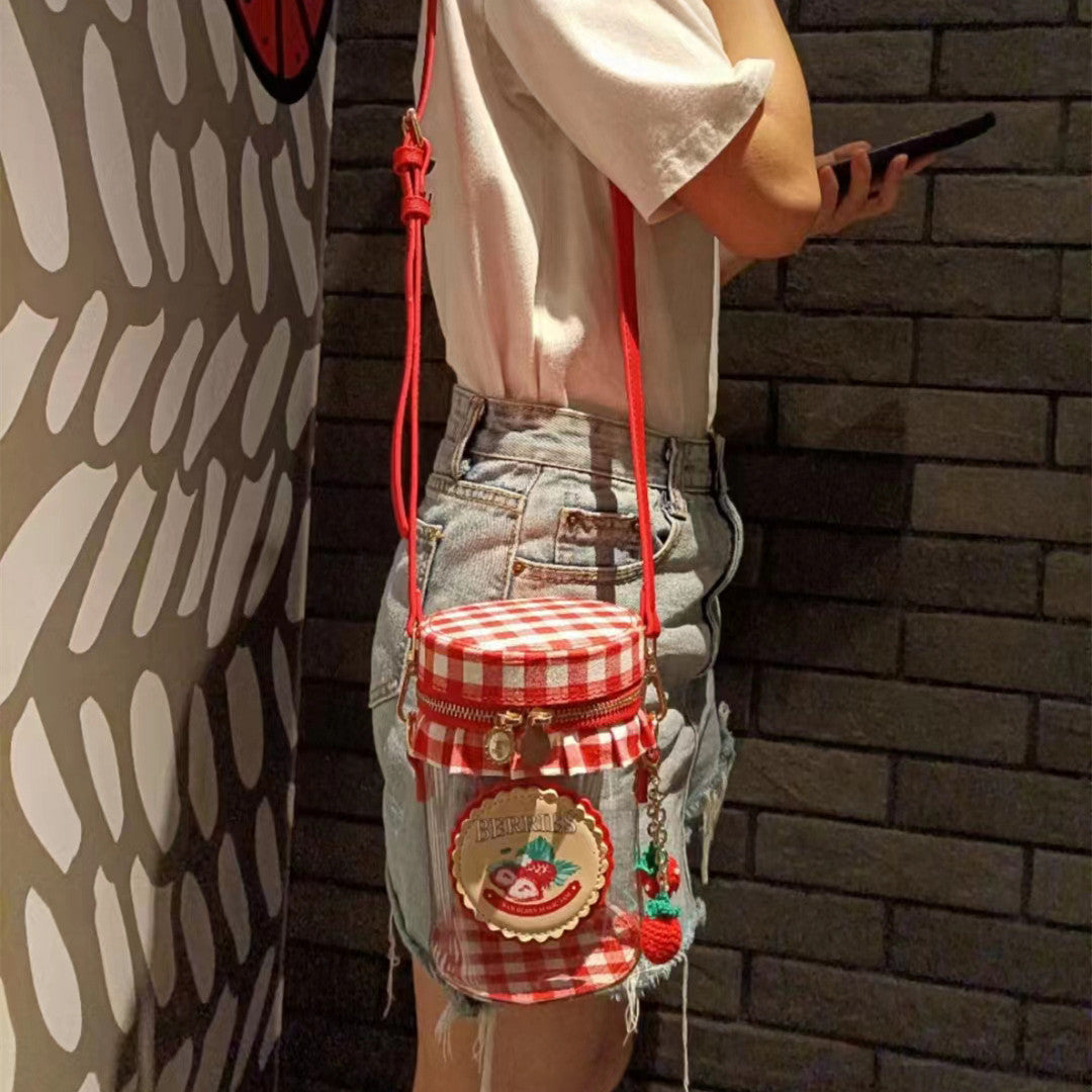 Jelly Transparent  Female Thai Niche Design Crossbody Bag