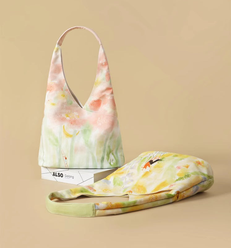 Sac en toile avec illustration Sac seau à bandoulière