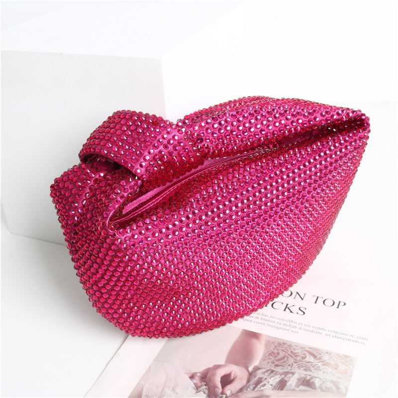 Sac à bandoulière noué sous les bras avec strass pour femme