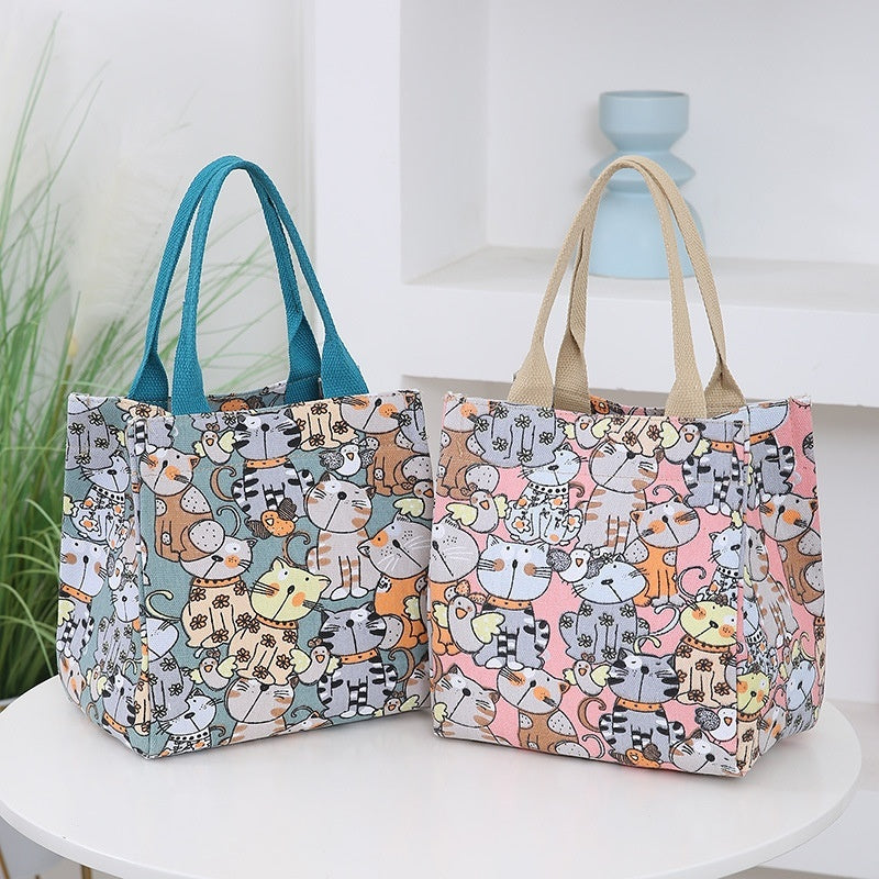 Sac à main portable de grande capacité pour femme avec motif dessin animé