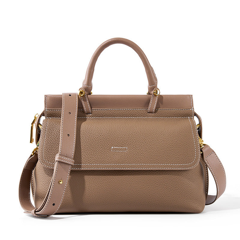 Sac à main en cuir de vachette première couche tendance pour femme