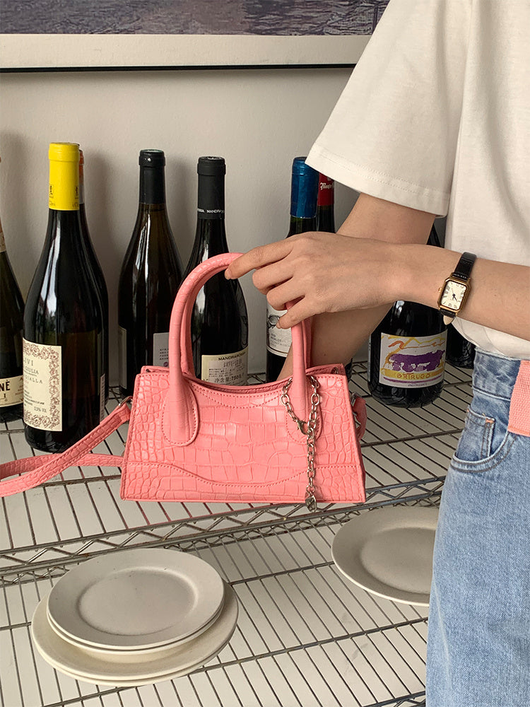 Nuevo bolso bandolera informal de color sólido cuadrado de moda minoritaria para mujer