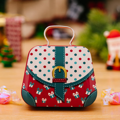 Christmas Decoration Supplies Tinplate Handbag Candy Box