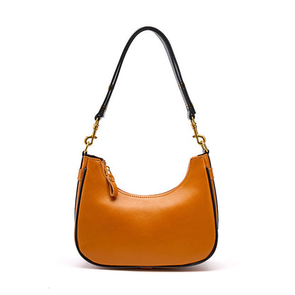 Senior Sense Baguette Baotou Layer Cowhide Women Bag