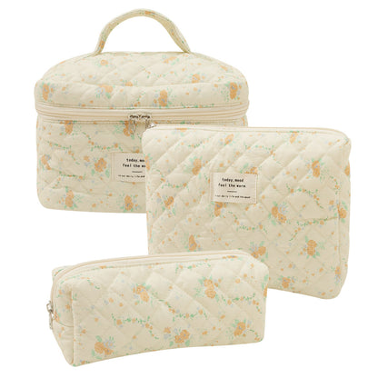 Cotton Cosmetic Bag Portable Toiletry Storage