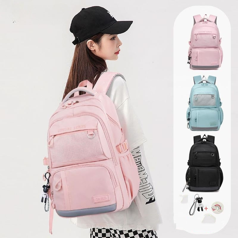 Simple Commute Schoolbag Women's Waterproof Backpack Campus