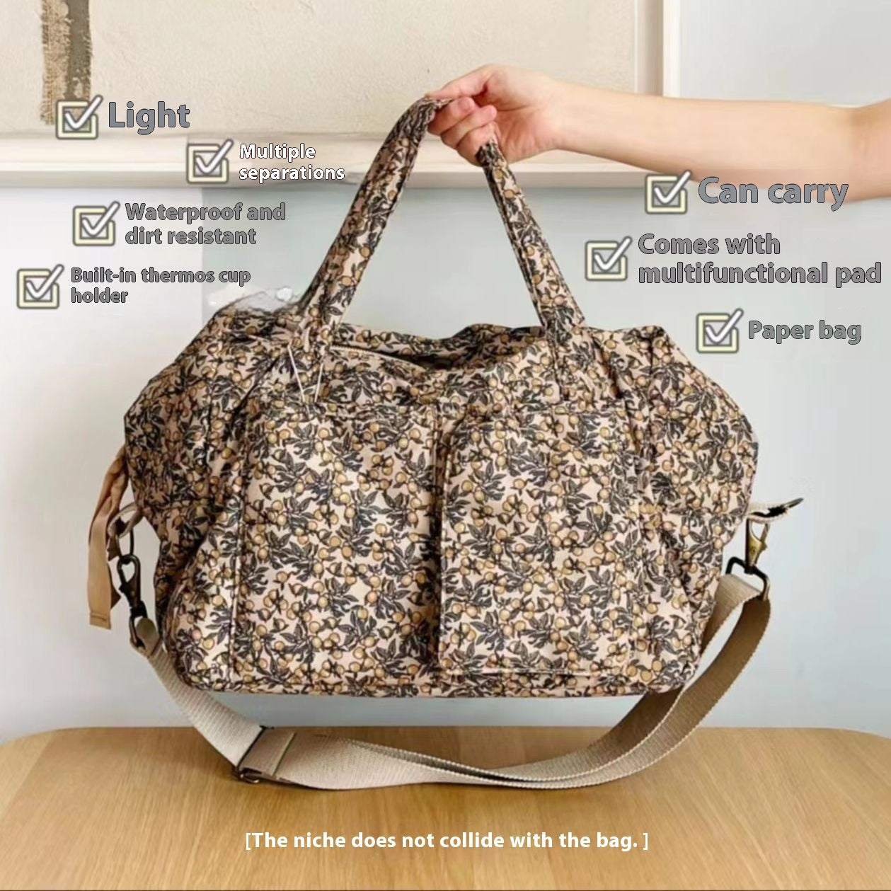 Waterproof Multi-compartment Large Capacity Handbag