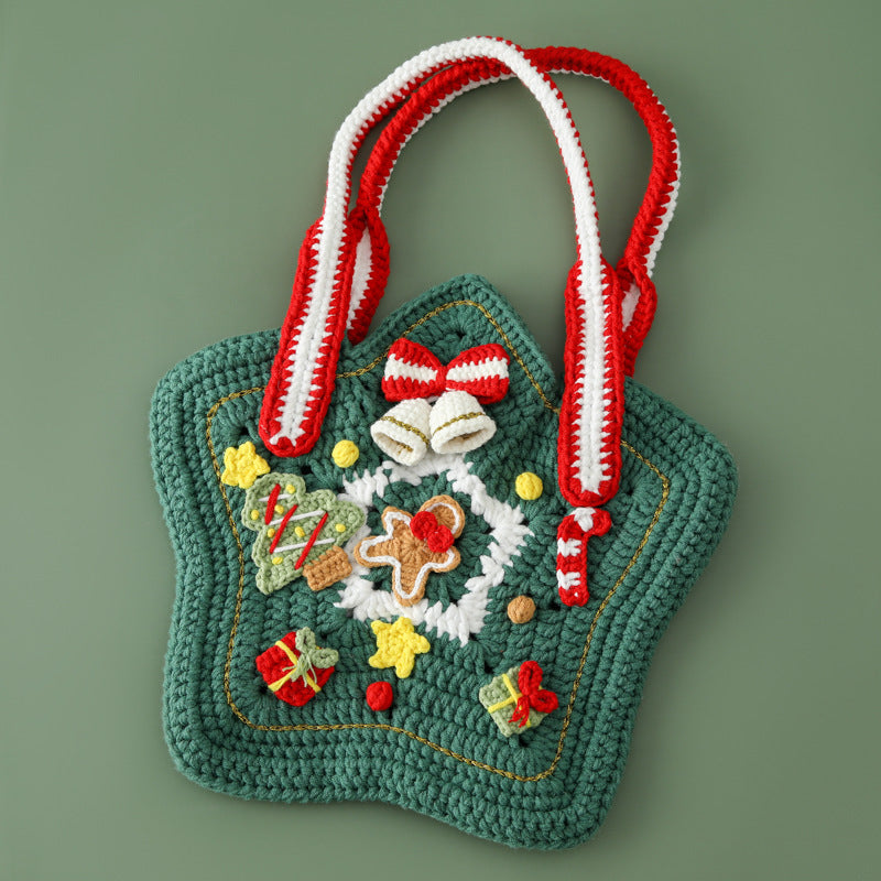 New Adorable Thread Crocheted Star Bag Gift