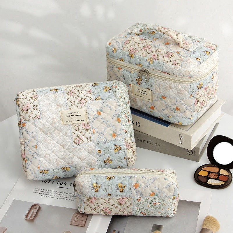 Cotton Cosmetic Bag Portable Toiletry Storage