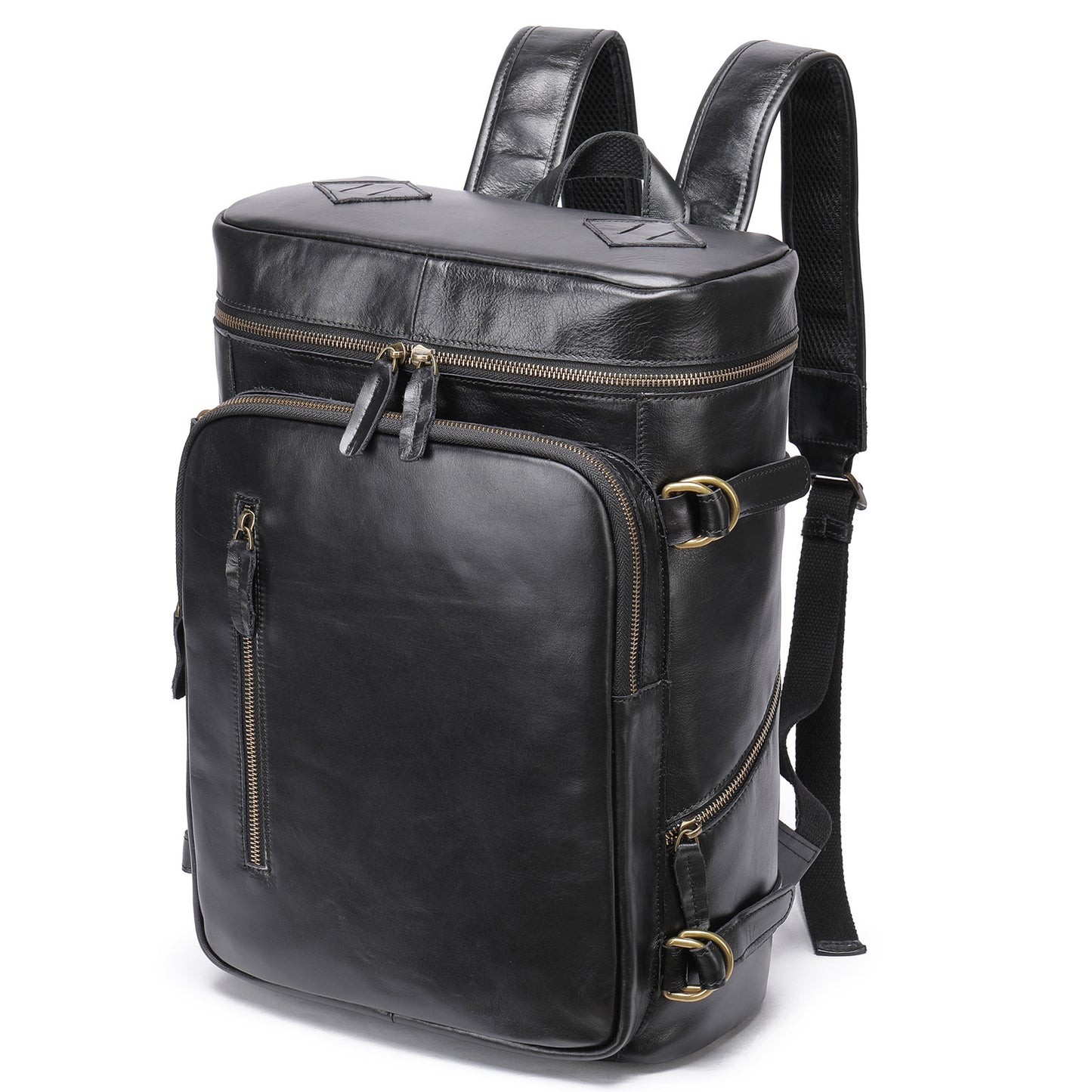 Bolso de hombro retro de piel de Caballo Loco para hombre, estilo coreano