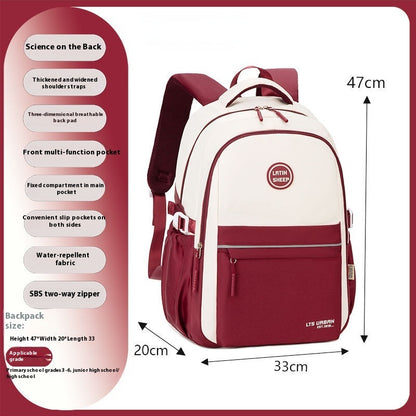 Student Backpack Burden Reduction Large Capacity Spine Protection