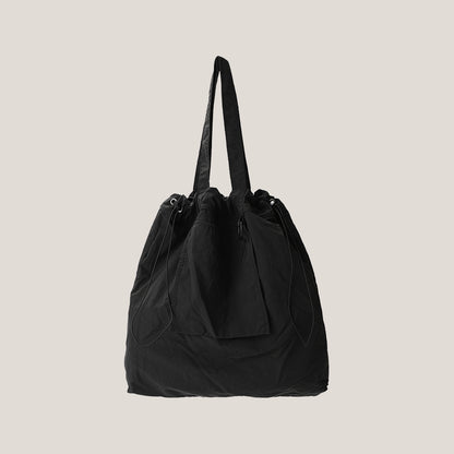 Sac fourre-tout en toile de nylon de grande capacité pour femme de couleur contrastée