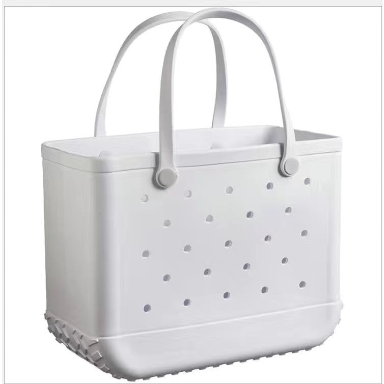 Rubber Women Bogg Bag Fashion Summer Pool Shoulder Handbag EVA Small Capacity Shopping Basket Female Makeup Tote Beach Jelly Bag