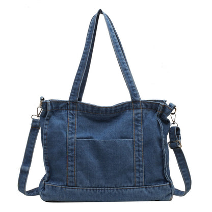 Bolso de mano de gran capacidad para mujer, estilo vaquero, para ir al trabajo