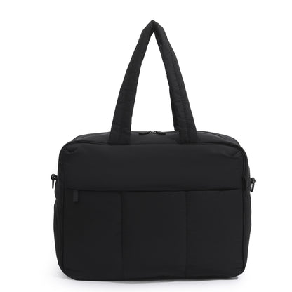 Bolsos de mano de plumón, bolsa de viaje de invierno, bolsa de lona con compartimento para zapatos, portátil, para deportes, yoga, gimnasio, fitness, bolsos de hombro para fin de semana, bolso de mano para pasar la noche para mujer