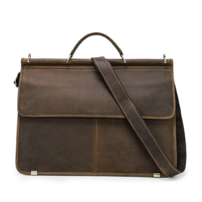 Computer Men's Business Briefcase Large-capacity Cowhide Men's Bag