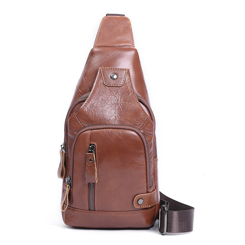 Bolso de pecho vintage para hombre, bandolera